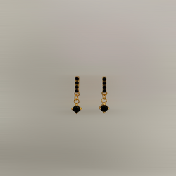 Black Drop Earrings