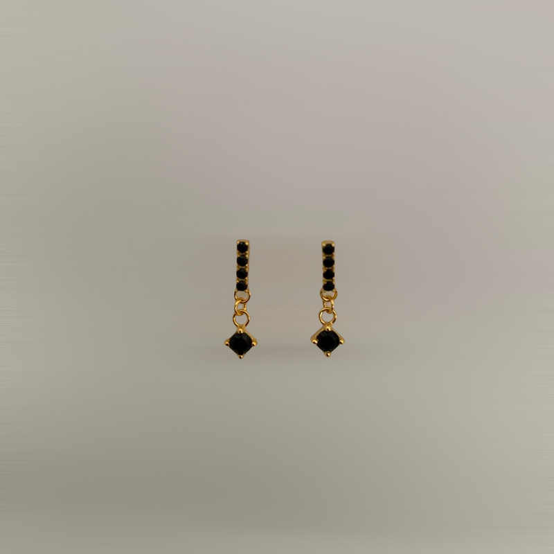 Black Drop Earrings